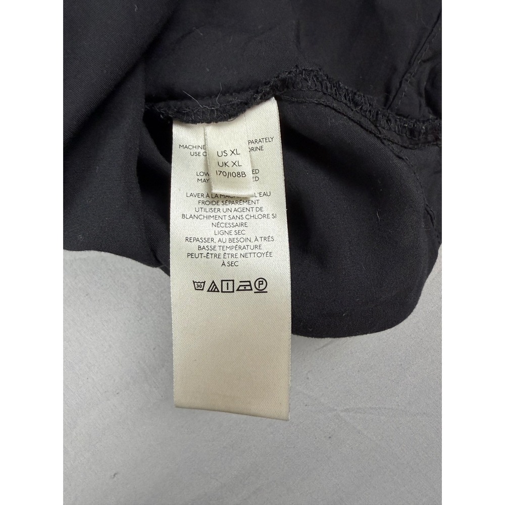 We The Free Black Collared Button Up Short Sleeve Oversized Shirt Extra Large‎ - Picture 9 of 11